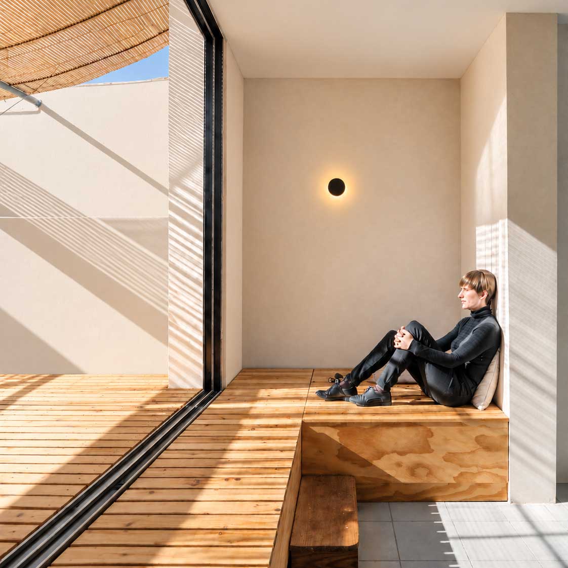 Zona exterior pensada para disfrutar de la luz y la vegetación.
